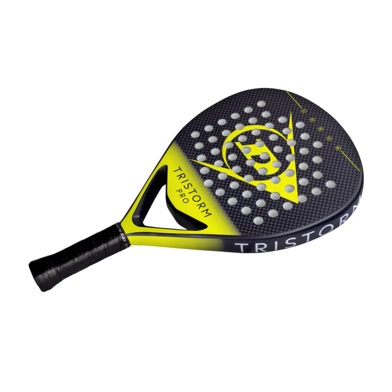 Ракетка для падела Dunlop Tristorm Pro, 10359946, для опытных игроков, графит, черно-желтый