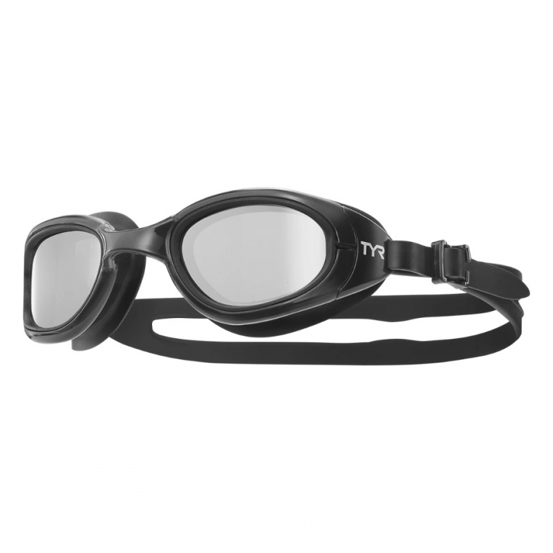 Очки для плав. TYR Special Ops 2.0 Mirrored, LGSPL2M-001, ЗЕРКАЛЬНЫЕ линзы, черная опр