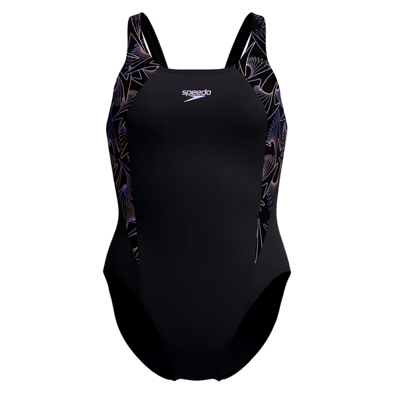 Купальник SPEEDO Hyperboom Splice Muscleback, 8-1347018692, размер 32 (российский размер 44), полиэстер, ПБТ, чер-сирен