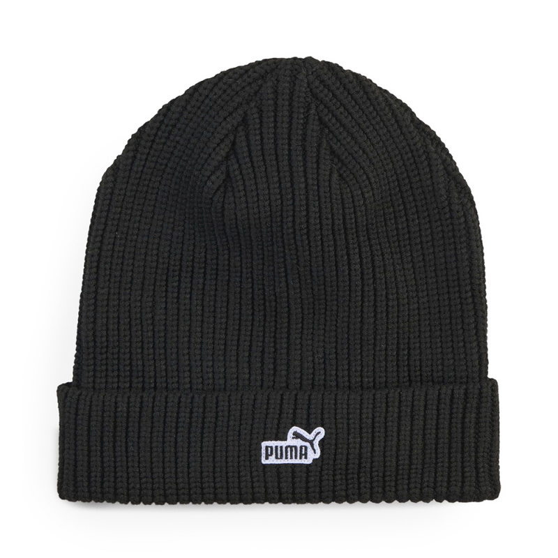 Шапка PUMA ESS №1 Logo Patch Mid Crown Beanie, 02748601, полиэстер, черный