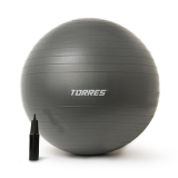 Мяч гимн. TORRES, FB122585, диам. 85 см, эласт. ПВХ, с защ.от взрыва, с насосом, серый
