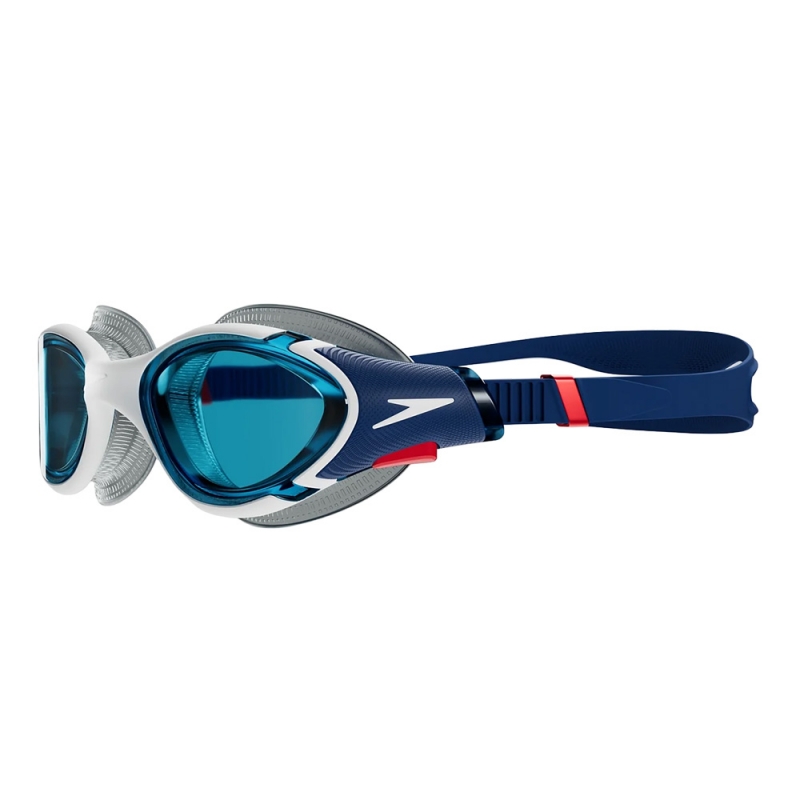 Очки для плав. SPEEDO Biofuse 2.0 8-00233214516, СИНИЕ линзы, бело-черная оправа