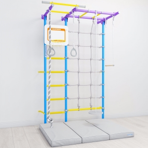 Шведская стенка ROMANA S7 PRO (Комплект №8) (сиреневый-голубой)